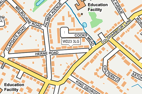 WD23 3LG map - OS OpenMap – Local (Ordnance Survey)