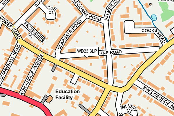 WD23 3LP map - OS OpenMap – Local (Ordnance Survey)