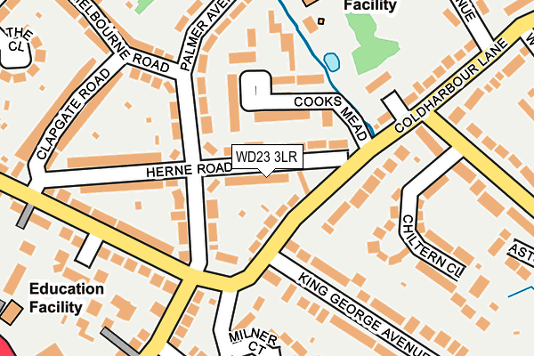 WD23 3LR map - OS OpenMap – Local (Ordnance Survey)