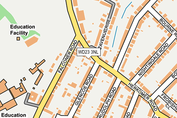 WD23 3NL map - OS OpenMap – Local (Ordnance Survey)