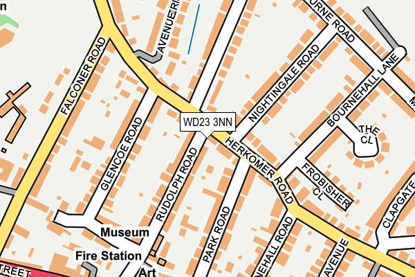 WD23 3NN map - OS OpenMap – Local (Ordnance Survey)