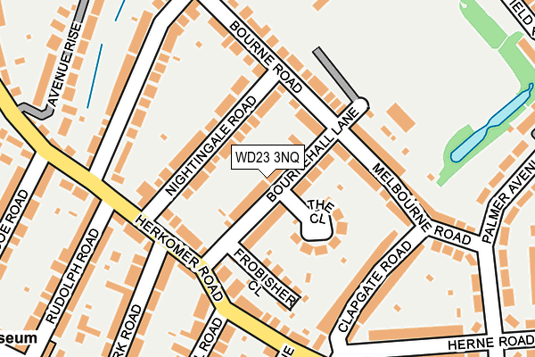 WD23 3NQ map - OS OpenMap – Local (Ordnance Survey)