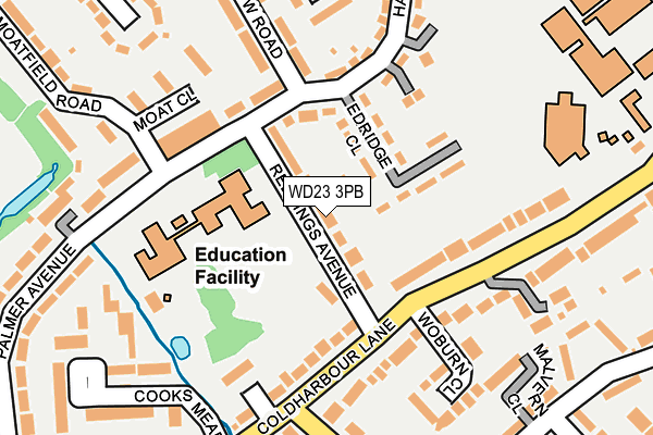 WD23 3PB map - OS OpenMap – Local (Ordnance Survey)