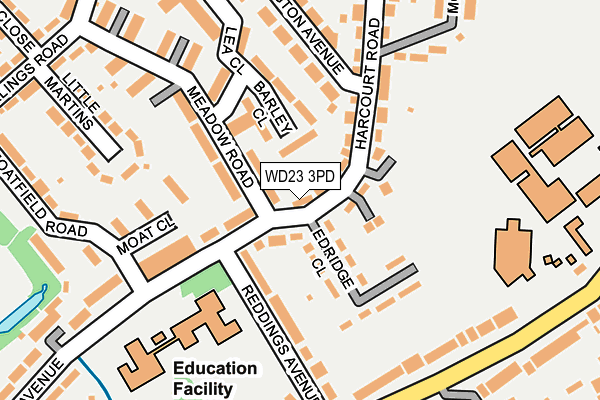 WD23 3PD map - OS OpenMap – Local (Ordnance Survey)