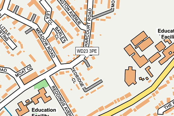WD23 3PE map - OS OpenMap – Local (Ordnance Survey)