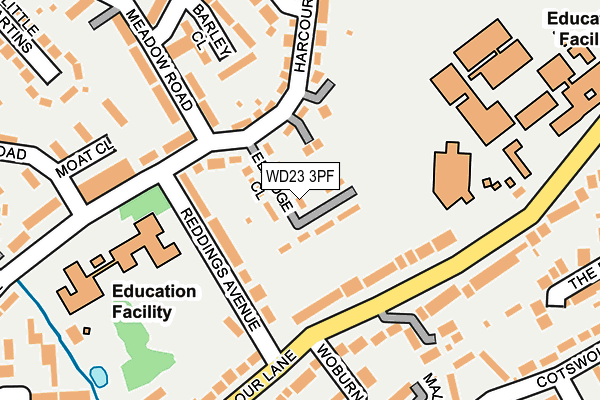 WD23 3PF map - OS OpenMap – Local (Ordnance Survey)