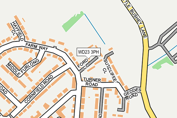WD23 3PH map - OS OpenMap – Local (Ordnance Survey)