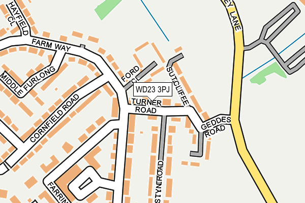 WD23 3PJ map - OS OpenMap – Local (Ordnance Survey)