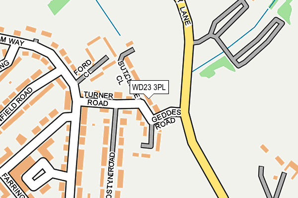 WD23 3PL map - OS OpenMap – Local (Ordnance Survey)