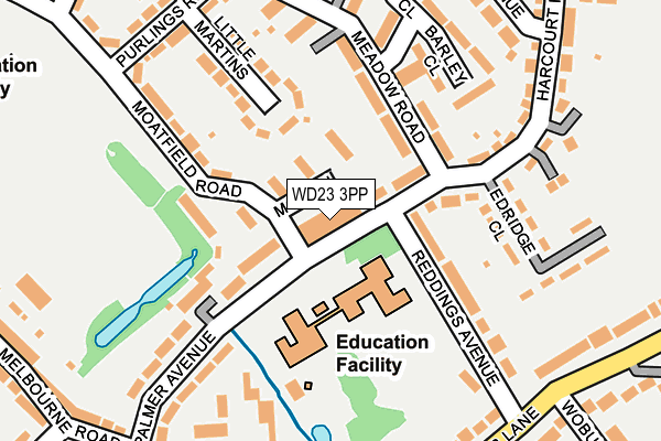 WD23 3PP map - OS OpenMap – Local (Ordnance Survey)