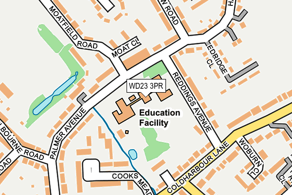 WD23 3PR map - OS OpenMap – Local (Ordnance Survey)