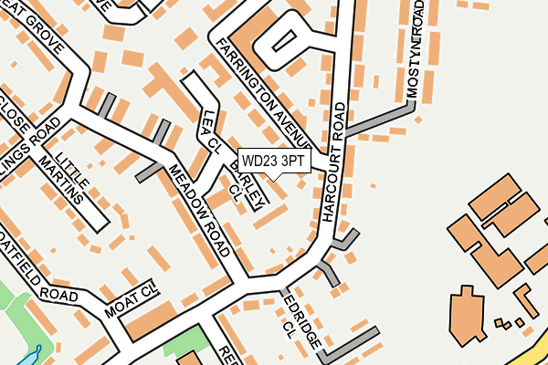 WD23 3PT map - OS OpenMap – Local (Ordnance Survey)