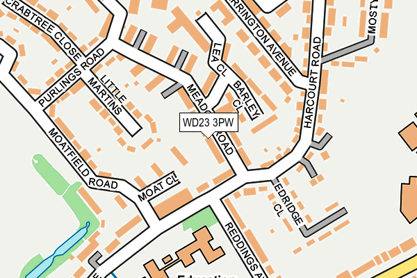 WD23 3PW map - OS OpenMap – Local (Ordnance Survey)