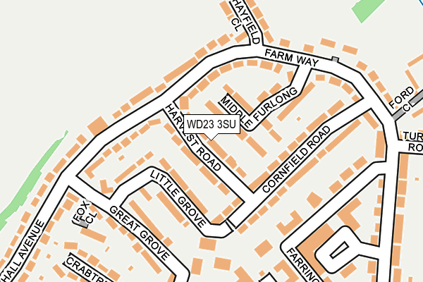 WD23 3SU map - OS OpenMap – Local (Ordnance Survey)