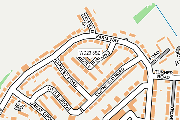 WD23 3SZ map - OS OpenMap – Local (Ordnance Survey)