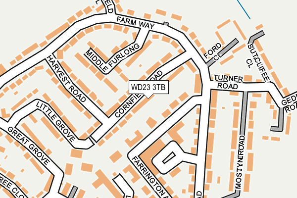 WD23 3TB map - OS OpenMap – Local (Ordnance Survey)