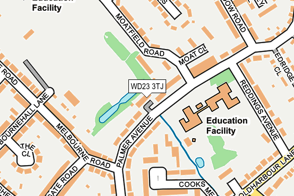WD23 3TJ map - OS OpenMap – Local (Ordnance Survey)