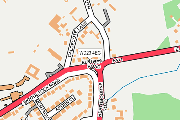 WD23 4EG map - OS OpenMap – Local (Ordnance Survey)