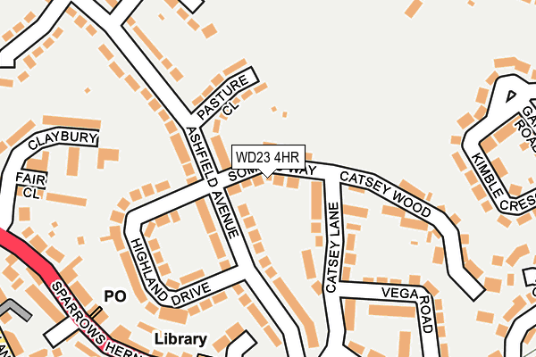 WD23 4HR map - OS OpenMap – Local (Ordnance Survey)