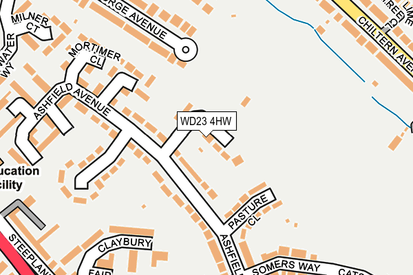 WD23 4HW map - OS OpenMap – Local (Ordnance Survey)