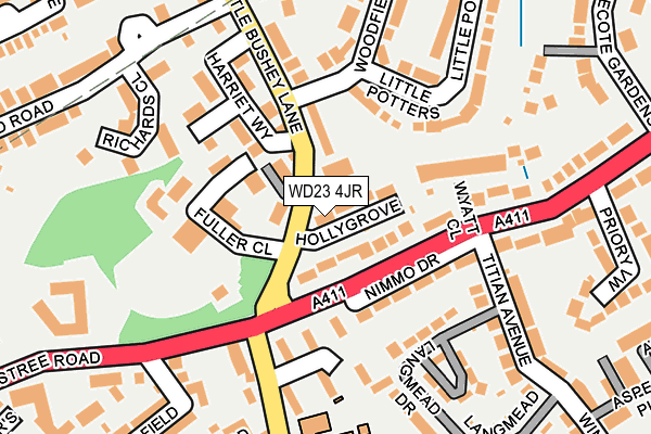 WD23 4JR map - OS OpenMap – Local (Ordnance Survey)