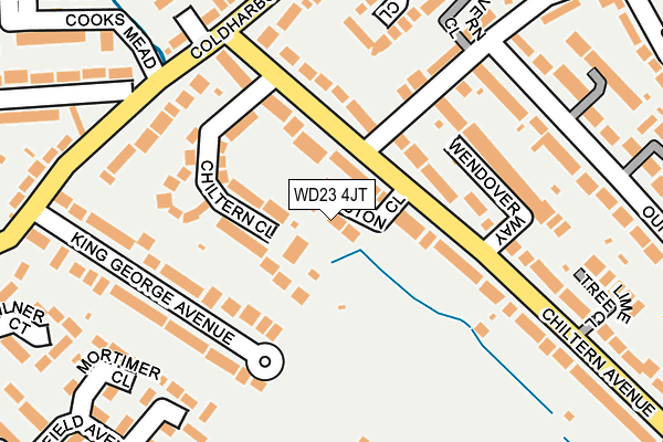 WD23 4JT map - OS OpenMap – Local (Ordnance Survey)