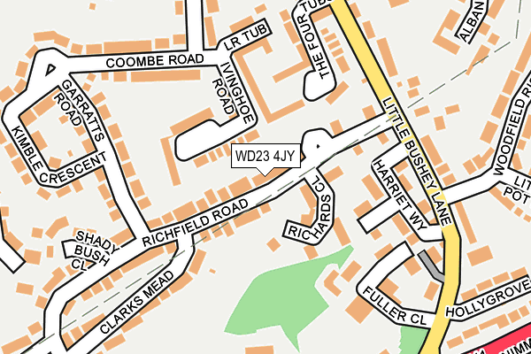 WD23 4JY map - OS OpenMap – Local (Ordnance Survey)