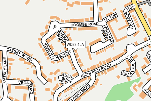 WD23 4LA map - OS OpenMap – Local (Ordnance Survey)