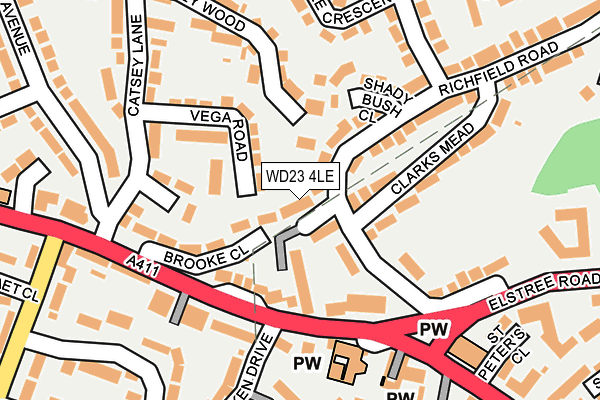 WD23 4LE map - OS OpenMap – Local (Ordnance Survey)