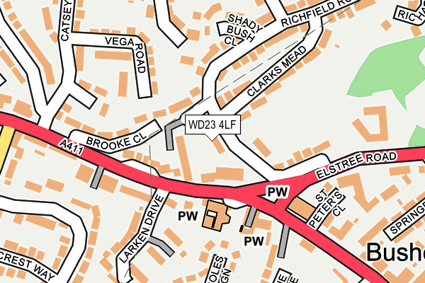 WD23 4LF map - OS OpenMap – Local (Ordnance Survey)