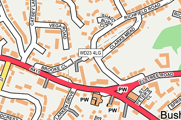 WD23 4LG map - OS OpenMap – Local (Ordnance Survey)