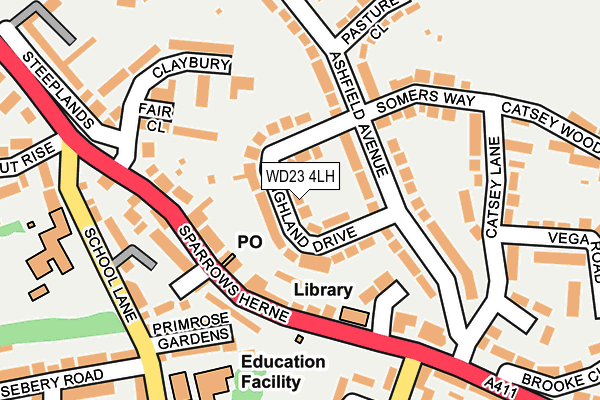 WD23 4LH map - OS OpenMap – Local (Ordnance Survey)