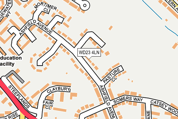 WD23 4LN map - OS OpenMap – Local (Ordnance Survey)