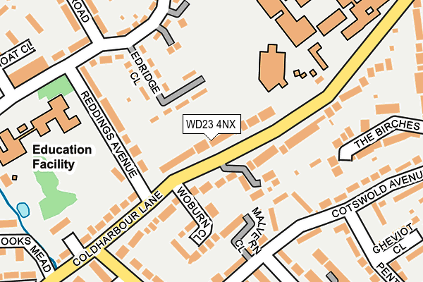 WD23 4NX map - OS OpenMap – Local (Ordnance Survey)