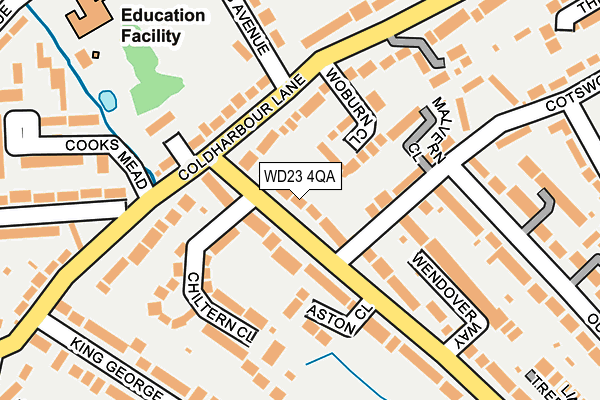 WD23 4QA map - OS OpenMap – Local (Ordnance Survey)