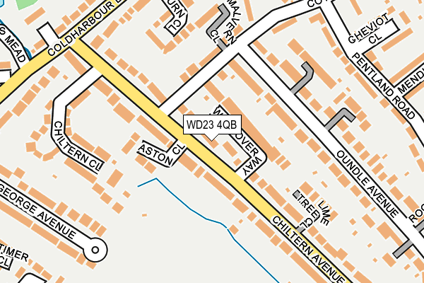 WD23 4QB map - OS OpenMap – Local (Ordnance Survey)