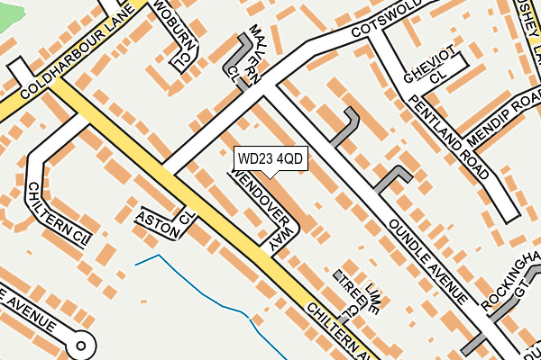 WD23 4QD map - OS OpenMap – Local (Ordnance Survey)