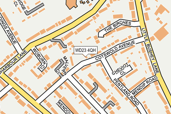 WD23 4QH map - OS OpenMap – Local (Ordnance Survey)