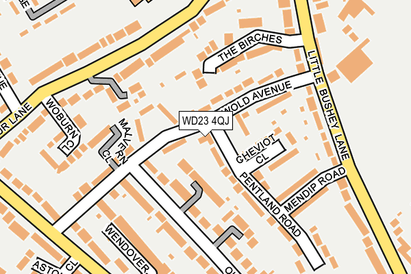 WD23 4QJ map - OS OpenMap – Local (Ordnance Survey)