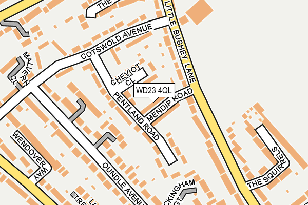 WD23 4QL map - OS OpenMap – Local (Ordnance Survey)