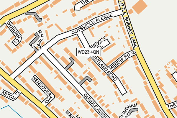 WD23 4QN map - OS OpenMap – Local (Ordnance Survey)