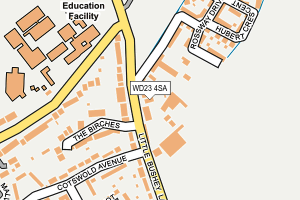 WD23 4SA map - OS OpenMap – Local (Ordnance Survey)