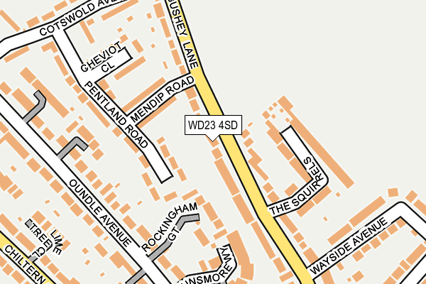 WD23 4SD map - OS OpenMap – Local (Ordnance Survey)