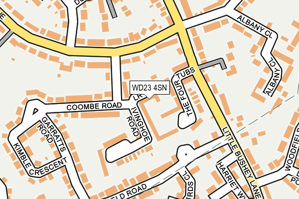WD23 4SN map - OS OpenMap – Local (Ordnance Survey)