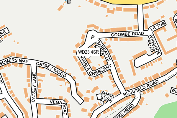 WD23 4SR map - OS OpenMap – Local (Ordnance Survey)