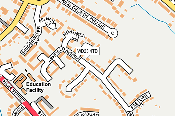 WD23 4TD map - OS OpenMap – Local (Ordnance Survey)