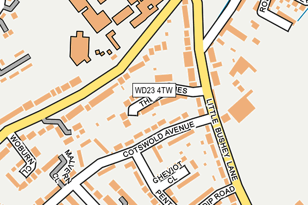 WD23 4TW map - OS OpenMap – Local (Ordnance Survey)