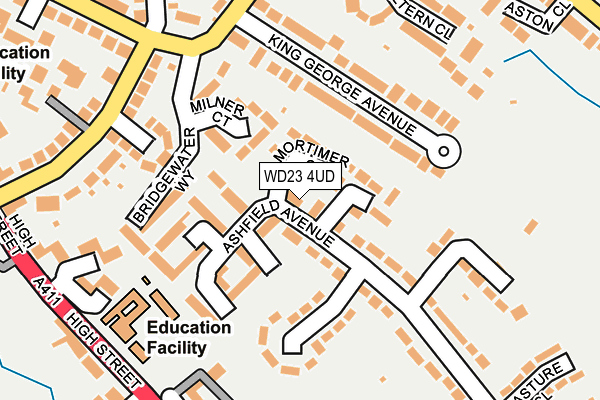 WD23 4UD map - OS OpenMap – Local (Ordnance Survey)