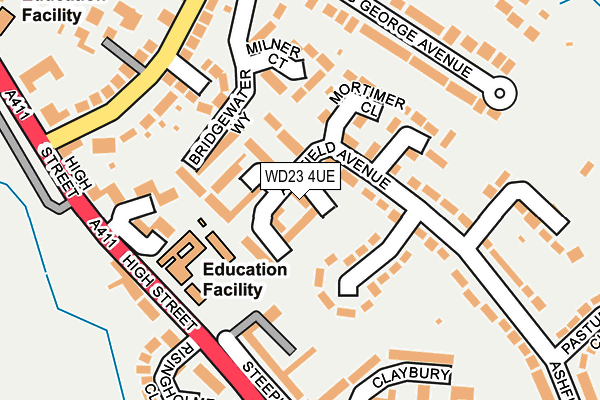 WD23 4UE map - OS OpenMap – Local (Ordnance Survey)