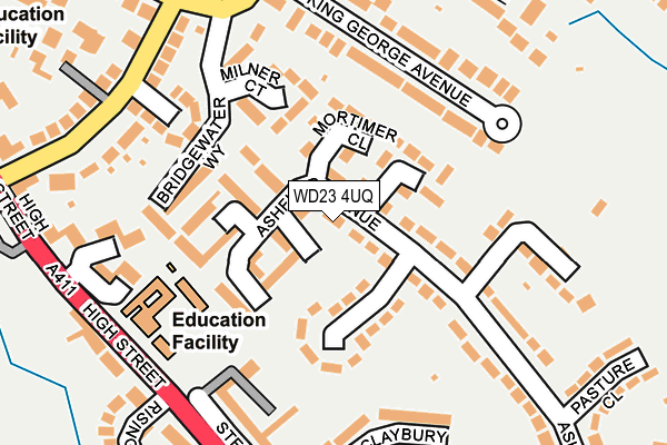 WD23 4UQ map - OS OpenMap – Local (Ordnance Survey)